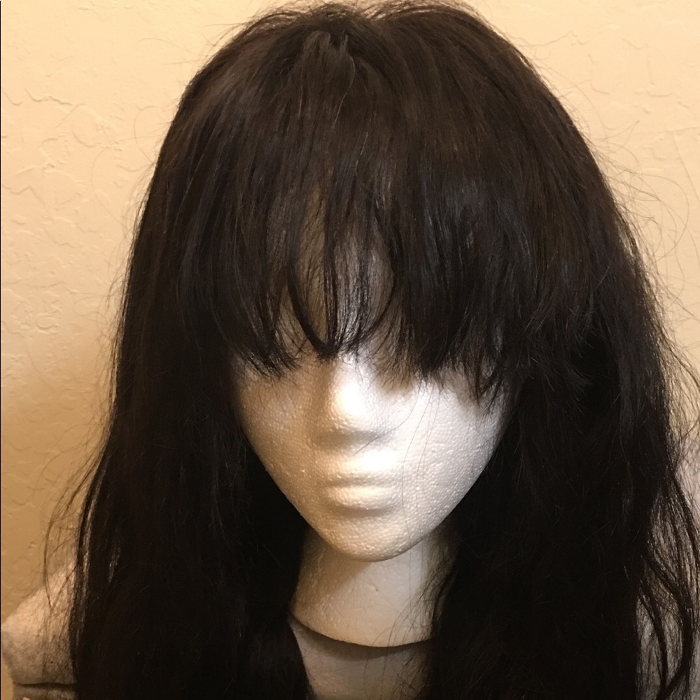 Human hair Full lace wig